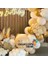 Pazarı ^^ Doğum Günü Konsepti *krom Gold*deniz Kumu*beyaz* 100 Lü Balon Zinciri Parti Seti 5