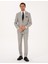 Erkek Gri Slim Fit Yün Kaşmir Karışımlı Çizgili Takım Elbise 50311251-VR024 1