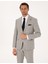 Erkek Gri Slim Fit Yün Kaşmir Karışımlı Çizgili Takım Elbise 50311251-VR024 3