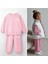 Kız Çocuk Pamuklu Pembe Sweatshirt Eşofman Alt-Üst Takım 3