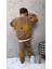 Erkek Çocuk Pamuklu Kahverengi Ayı Desenli Sweatshirt ve Jogger Eşofman Takımı - Rahat Günlük Stil 6