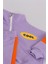 Unisex Çocuk Pamuklu Lila Turuncu Cool Yazılı Zip Eşofman Takımı 3