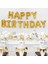 Gitti Happy Birthday Harf 13 Parça Gold Altın Renk Folyo Balon Seti 3