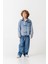 Erkek Çocuk Pamuklu Denim Gömlek Ceket ve Geniş Paça Jean Takım 3