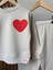 Kız Çocuk Pamuklu Bej Kalp Desenli Sweatshirt ve Geniş Paça Pantolon Takım - Yumuşak Dokulu Rahat Kalıp 5