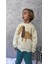 Erkek Çocuk Pamuklu Krem Köpek Desenli Sweatshirt ve Mavi Eşofman Altı Takım - Yumuşak Kumaş Konforu 4