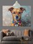 Köpek Detaylı Portre Dekoratif Kanvas - Mdf Ahşap Tablo 4