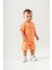 Erkek Çocuk Pamuklu Turuncu "little Hero" Yazılı Şortlu Takım - Cepli T-Shirt 2