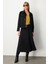 Kadın Çıtçıtlı Süet Mont 8015 Siyah 1