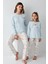 Kız Çocuk Mavi Pijama Takımı 2