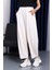 Ekru Bel Lastikli Cepli Pantolon 3