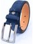 Hakiki Süet Deri Lacivert Erkek Kemer 3,5 cm Orijinal Klasik Kumaş Pantolon Kemeri 1