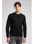 Newdiagonal Erkek O Yaka Sweatshirt Siyah 2
