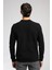 Newdiagonal Erkek O Yaka Sweatshirt Siyah 3