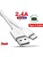 Xıaomi Uyumlu Type C Şarj ve Data Kablosu 2 Metre 2.4A 2.4 Amper Beyaz 3