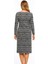 Kadın Büyük Beden Gri-Siyah, Bisiklet Yaka Desenli Elbise 65N39206 5