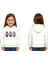 Unisex Baskılı Çocuk Swaetshirt Labubu Baskılı Kapüşonlu 3 Iplik Şardonlu 1
