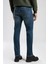 Harry Orta Bel Düz Kesim Düz Paça Erkek Jean Pantolon Hancock Mid Blue 4