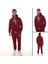 Bordo Şık Içi Polarlı Erkek Eşofman Takımı Paça Lastikli Cepli Kapüşonlu Nakış Detaylı Compact Takım 4