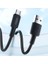 12W Usb-A To Type-C Silikon Hızlı Şarj ve Data Kablosu Siyah 1 Metre 2