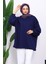 Lacivert Balon Kol Oversize Sweatshirt 1
