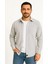 Erkek Fitilli Kadife Cepli Gömlek Oversize Rahat Kalıp - Gri 3