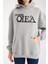 Kadın Kabartma Baskılı Oversize Sweatshirt 7