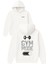Gym Mode On Tasarım Baskılı Oversize Beyaz Kapüşonlu Sweatshirt 1