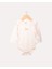 %100 Organik Pamuk Gots Sertifikalı Uzun Kollu Dinazor Desenli Bebek & Yenidoğan Body - Pudra 1