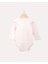 %100 Organik Pamuk Gots Sertifikalı Uzun Kollu Dinazor Desenli Bebek & Yenidoğan Body - Pudra 2