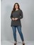 Kadın Büyük Beden Uzun Kollu Yırtmaçlı Basic Bluz 1984 1