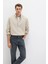 Erkek Uzun Kollu Pamuklu Gömlek M0211751 Bej 3