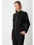 Kadın Cep Detaylı Dik Yaka Eşofman Üstü 66509 Siyah 2