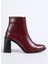 Bordo Kadın Topuklu Bot Block-Bella 1