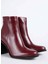 Bordo Kadın Topuklu Bot Block-Bella 5