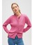 Zoey Mini Kabartma Örgülü Triko Hırka - Şeker Pembe 2