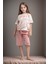 Kız Çocuk %100 Pamuklu Günlük T-Shirt & Şort Ikili Takım US01.LL.01.P4.O008 2