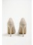255019 Işıltılı Taşlı Stiletto Bej 4