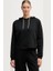Kadın Peony Aktif Kapüşonlu Sweatshirt - Siyah 1