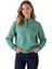 Unisex Relax Fit Rahat Kesim Pamuklu Içi Polarlı Yarım Fermuarlı Dik Yaka Sweatshirt 1