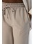 Kadın Rahat Kalıp Bol Paça Beli Lastikli Pantolon 3