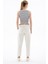 Kemerli Pantolon Ekru 3