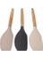 Bambu Saplı Silikon Dar Sıyırma Spatulası, Bambu Uzun Silikon Dar Spatula 27CM 3 Renk Seçenekli (Siyah) 2