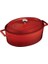 Oval Döküm 21X27 cm Tencere Kırmızı LVOTC27K2R 2