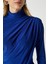 Kadın Moon Büzgülü Saks Mavi Sandy Bluz 3