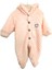 My Baby Kumsal Ayıcık Kelebek ve Petek Desenli Kapişonlu Polar Bebe Tulumu Dandini 2