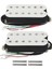 Elektro Gitar Humbucker Pikap Alıcı, Çift Makara Gitar Çubuğu ve Boyun Alıcı Seti – Beyaz 1