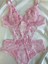 Kadın Dantelli Pembe Kalpli Transparan Çıtçıtlı Body Bodysuit Fantezi Iç Çamaşır 3