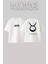 Taurus Tasarım Sırt Baskılı Pamuk Beyaz Oversize T-Shirt 1