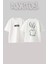 Tavsan Tasarım Sırt Baskılı Pamuk Beyaz Oversize T-Shirt 1